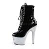 Pleaser - ADORE1020G Bottes de plateforme, Pole dance chaussures - Chaussures de pole dance - Noir/Couleur argent Product image